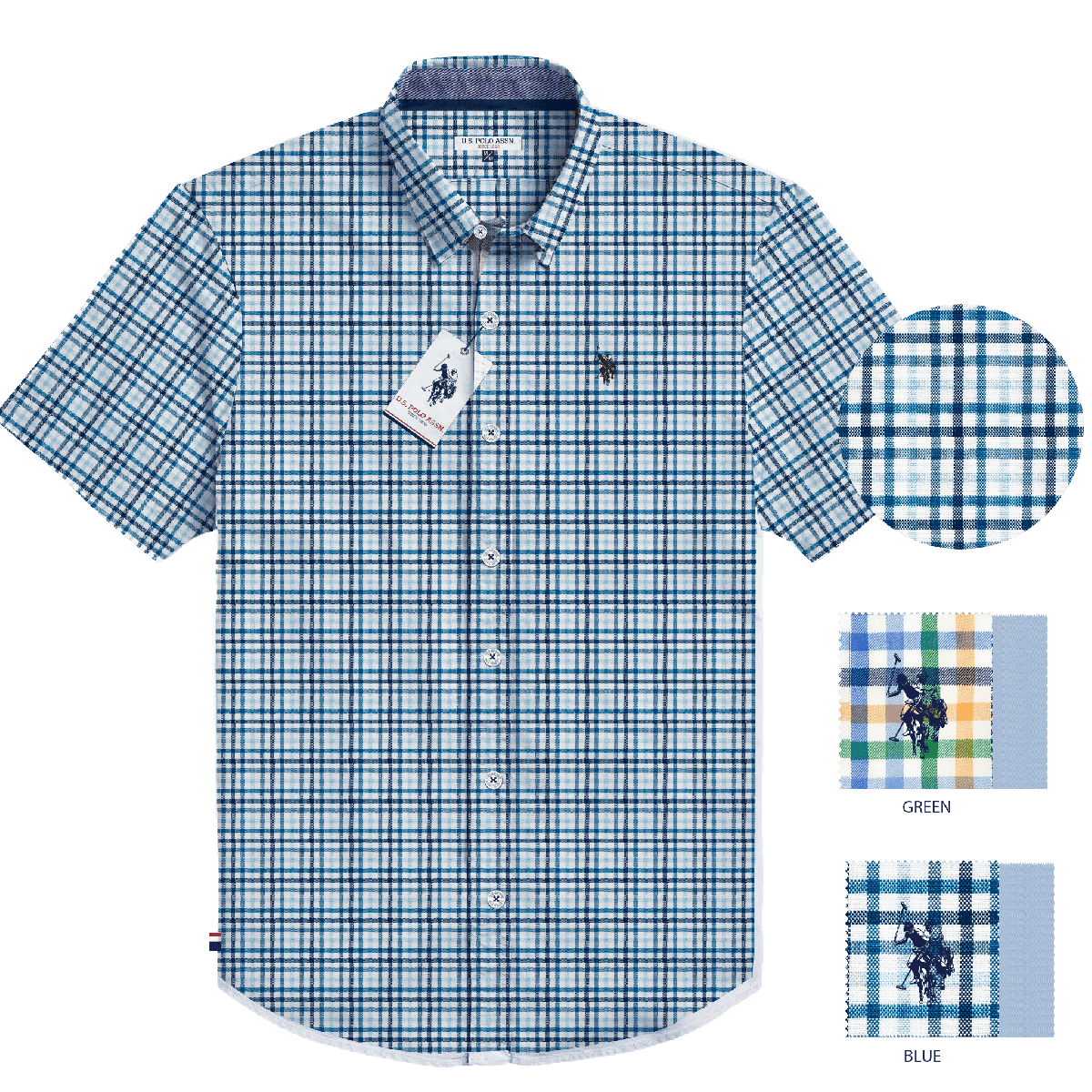 Camisa Manga Corta Hombre Estampada www.treshop.com.co