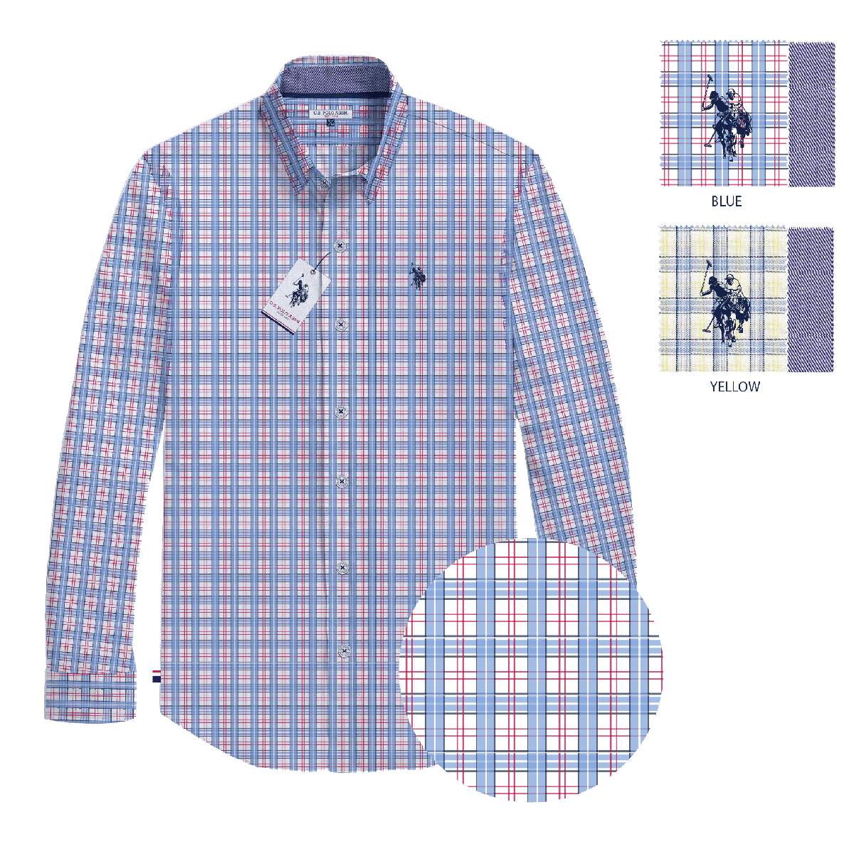 Camisa Manga Larga Hombre Estampada www.treshop.com.co