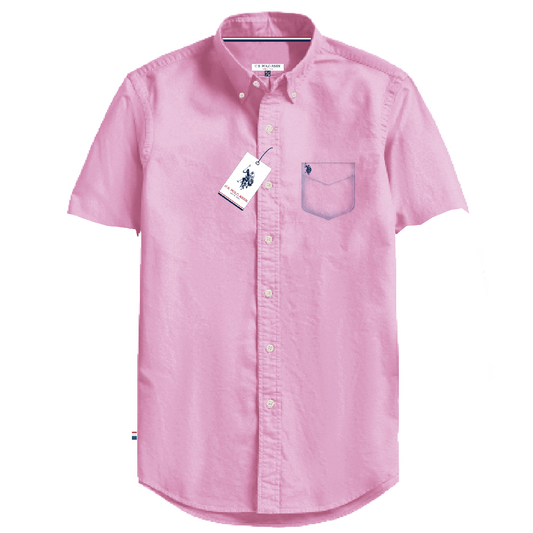 Camisa Manga Corta Hombre Unicolor