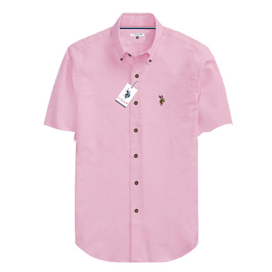 Camisa Manga Corta Hombre Unicolor