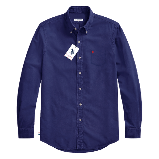 Camisa Manga Larga Hombre Unicolor