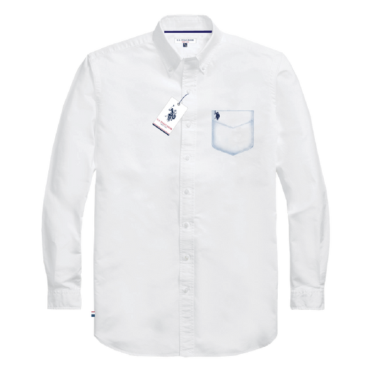 Camisa Manga Larga Hombre Unicolor