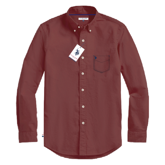 Camisa Manga Larga Hombre Unicolor