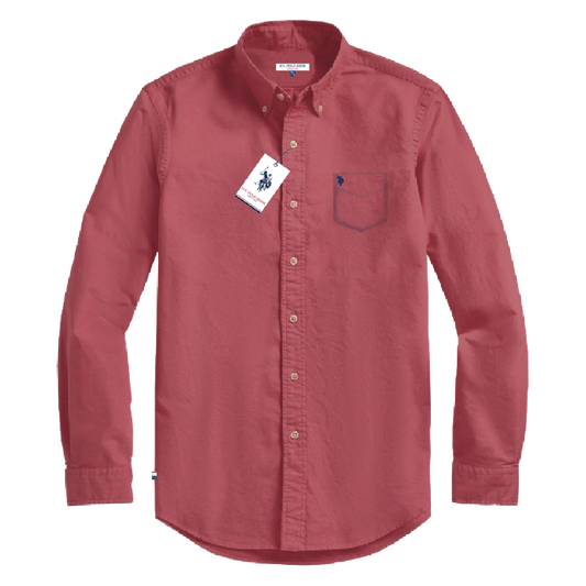 Camisa Manga Larga Hombre Unicolor