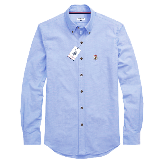 Camisa Manga Larga Hombre Unicolor