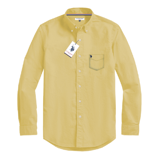 Camisa Manga Larga Hombre Unicolor