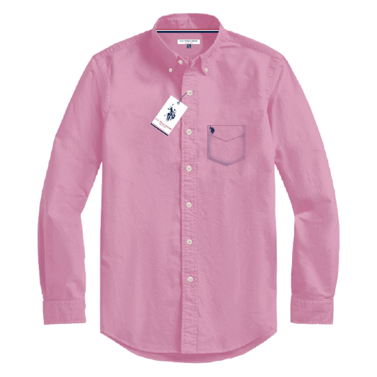 Camisa Manga Larga Hombre Unicolor