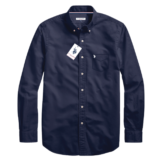 Camisa Manga Larga Hombre Unicolor