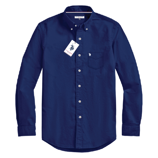 Camisa Manga Larga Hombre Unicolor