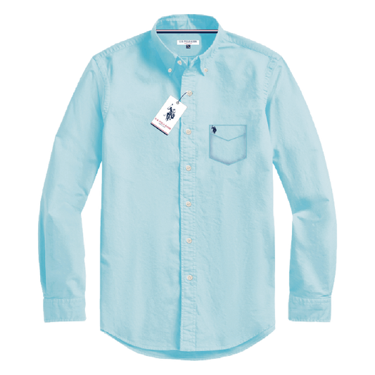 Camisa Manga Larga Hombre Unicolor