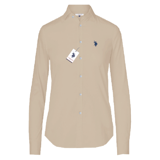 Camisa Manga Larga Mujer Unicolor