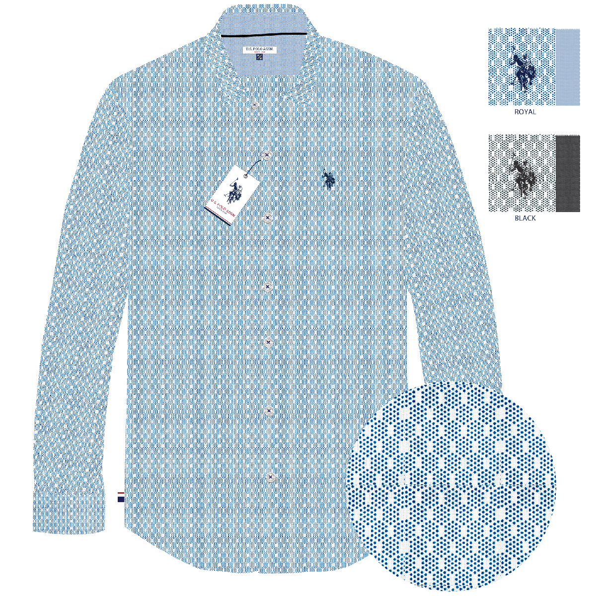 Camisa Manga Larga Hombre Estampada