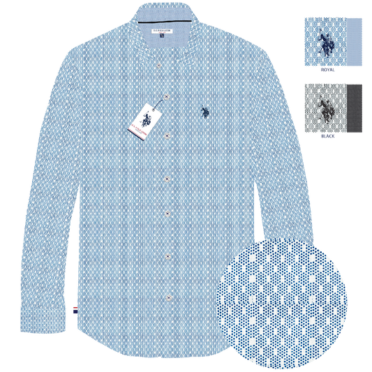 Camisa Manga Larga Hombre Estampada