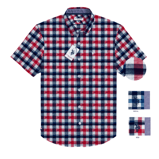Camisa Manga Corta Hombre Estampada www.treshop.com.co