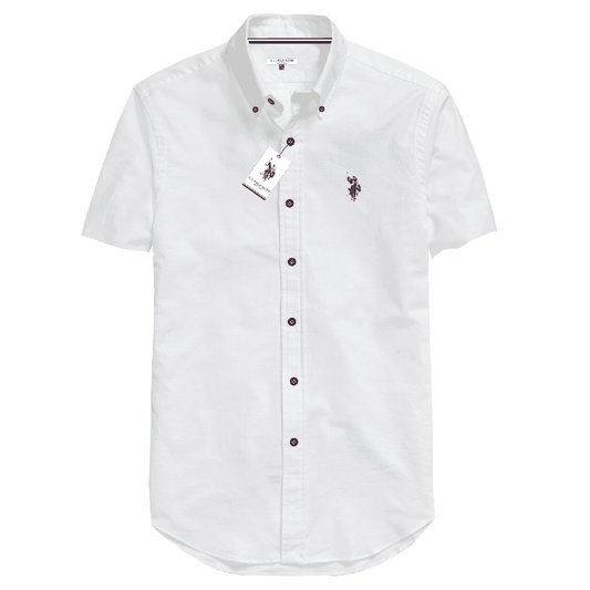 Camisa Manga Corta Hombre Unicolor www.treshop.com.co
