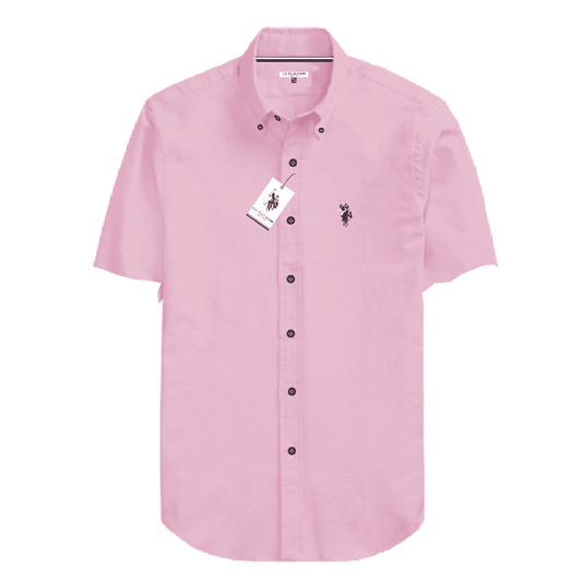 Camisa Manga Corta Hombre Unicolor www.treshop.com.co