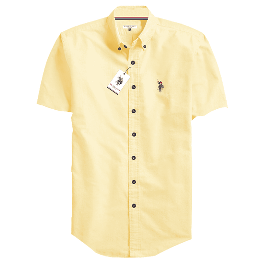 Camisa Manga Corta Hombre Unicolor www.treshop.com.co
