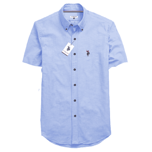 Camisa Manga Corta Hombre Unicolor www.treshop.com.co