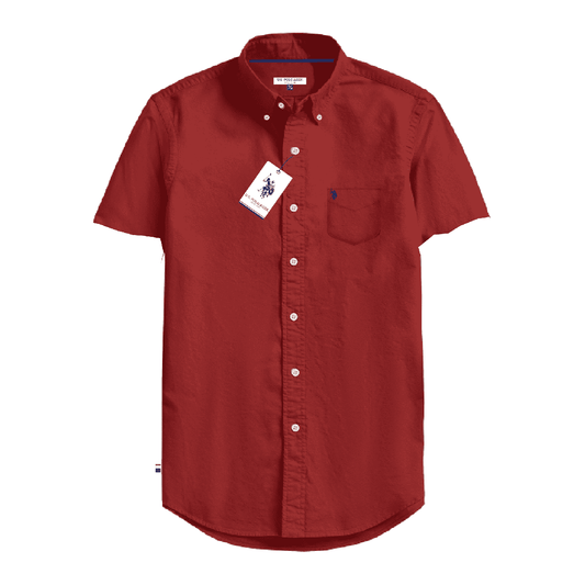 Camisa Manga Corta Hombre Unicolor www.treshop.com.co