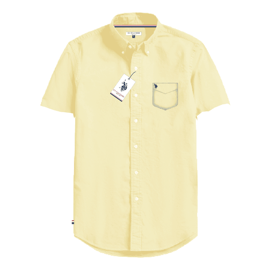 Camisa Manga Corta Hombre Unicolor www.treshop.com.co