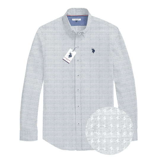 Camisa Manga Larga Hombre Estampada www.treshop.com.co
