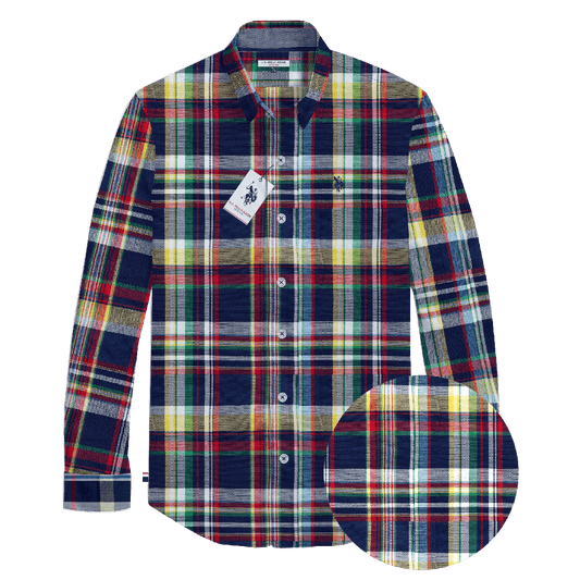 Camisa Manga Larga Hombre Estampada www.treshop.com.co