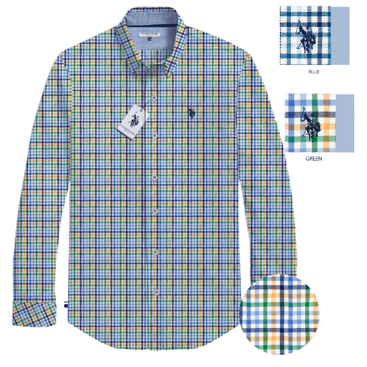 Camisa Manga Larga Hombre Estampada www.treshop.com.co