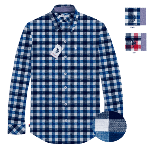 Camisa Manga Larga Hombre Estampada www.treshop.com.co