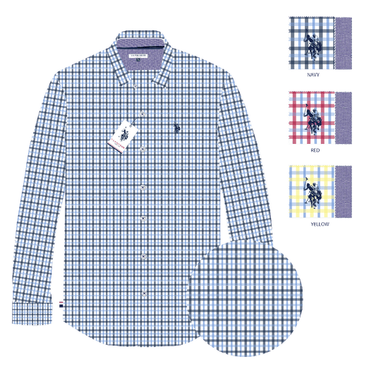 Camisa Manga Larga Hombre Estampada www.treshop.com.co