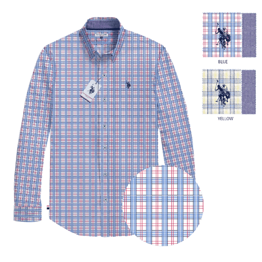 Camisa Manga Larga Hombre Estampada www.treshop.com.co