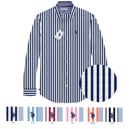 Camisa Manga Larga Hombre Estampada www.treshop.com.co