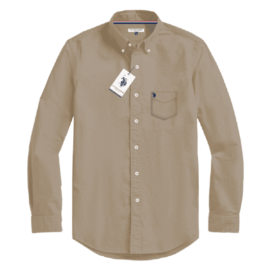 Camisa Manga Larga Hombre Unicolor www.treshop.com.co