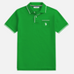 Polo verde U.S. POLO ASSN.  para hombre www.treshop.com.co con cuello y mangas ribeteados, bolsillo en pecho y logo bordado