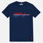 Camiseta azul marino de algodón U.S. POLO ASSN. con logo estampado y detalle bordado en www.treshop.com.co