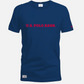 Camiseta azul marino de algodón www.treshop.com.co con logo U.S. POLO ASSN. rojo estampado en el pecho