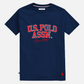 Camiseta azul marino de algodón www.treshop.com.co con estampado frontal rojo U.S. POLO ASSN. y logo bordado