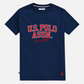 Camiseta azul marino de manga corta para hombre de www.treshop.com.co con logo U.S. POLO ASSN. en rojo