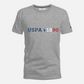 Camiseta gris jaspeado de algodón U.S. Polo Assn. con logo USPA 1890 y cuello redondo para hombre