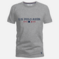 Camiseta gris jaspeado de algodón U.S. POLO ASSN. con estampado frontal y logo bordado para hombre