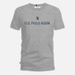 Camiseta gris jaspeado de manga corta www.treshop.com.co con logo U.S. POLO ASSN. estampado en el pecho