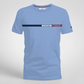 Camiseta www.treshop.com.co azul claro de algodón jersey con logo estampado y ajuste custom fit para hombre
