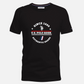 Camiseta negra de algodón para hombre de www.treshop.com.co con estampado frontal de U.S. Polo Assn. desde 1890