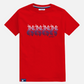 Camiseta roja de algodón para hombre www.treshop.com.co con estampado frontal del logo U.S. Polo Assn. en azul