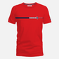 Camiseta roja de manga corta www.treshop.com.co con cuello redondo y gráfico frontal de U.S. POLO ASSN.