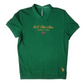 Camiseta polo verde para mujer de www.treshop.com.co con cuello clásico, logo bordado y estampado frontal